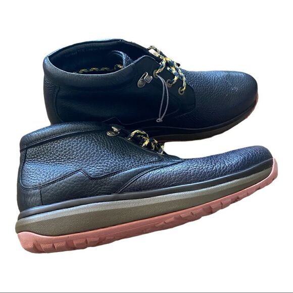 Joya | Liverpool Black/Navy Limited Yak Leather Edition Ortholite Lace Up Boots - Picture 6 of 12